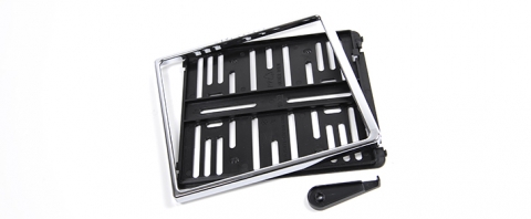Kennzeichenhalter Meta Chrome Chrome hochglanz 180 x 200 mm