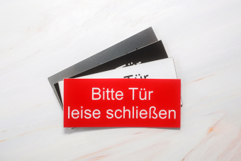 Bitte Tür leise schließen | Graviertes Schild, Einleger, Briefkastenschild